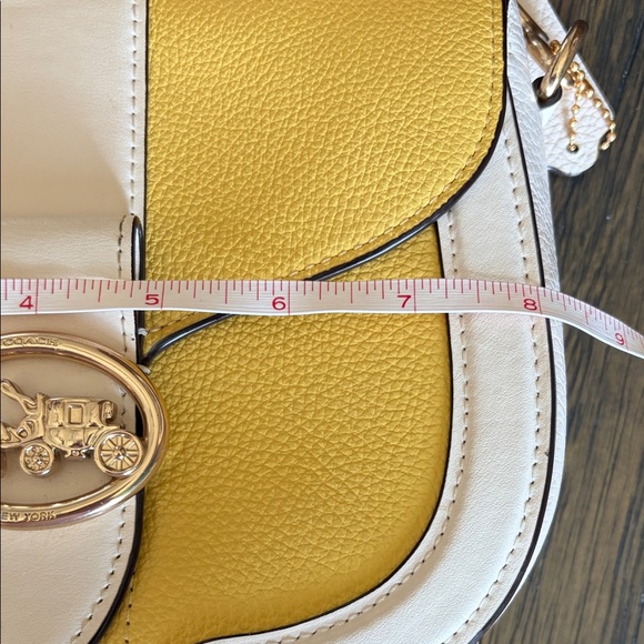 Coach Georgie Saddle Bag Crossbody with Gold Accents pebble leather - Picture 12 of 14